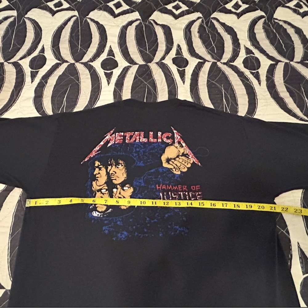 SOLD❤️ RARE❗️METALLICA VTG 80s “And Justice For All” Hammer of Justice Band Tee - Picture 12 of 13